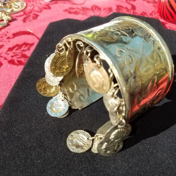 Sold Gypsy Coin Cuff - Picture 3 of 4